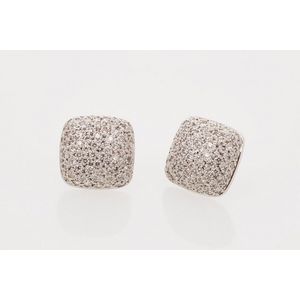 Jeff Einstein, pave diamond earrings, 18 ct white gold, with&hellip;