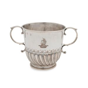 Pyne Cups Queen Anne Britannia Silver Porringer by Benjamin Pyne, London 1702 ...