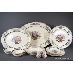 A group of fourteen Wedgwood Etruria Tablewares, 1922, 'Floral'&hellip;