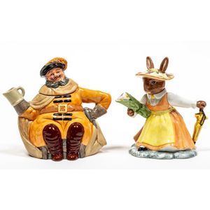 Two Royal Doulton teapots, One limited edition bunnykind and…