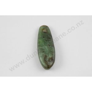 Small pounamu pendant, Kawakawa variety stone, pieced for…