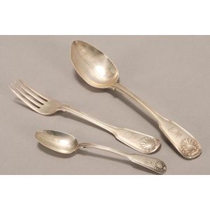 6 Silver-plated Table Spoons, Tablespoons by Bruckmann, Swabian Pattern 