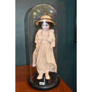 Antique French doll, SFBJ bisque headed doll, glass closing…