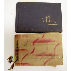Two vintage photograph albums with extensive collection of&hellip;