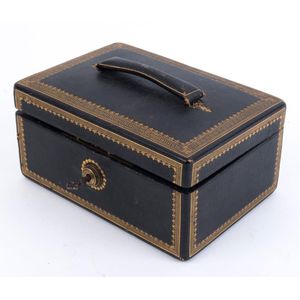 Old Jewellers Box Vintage Jewellery Case Unusual Tooled Leather Antique Jewelry Box Victorian Leather Vintage Jewellery Box