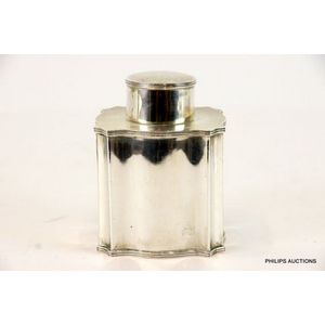 A George V sterling silver tea canister, Ellis & Co. (mark of…