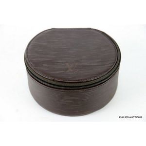 A Louis Vuitton Epi leather jewellery box, chocolate brown,…