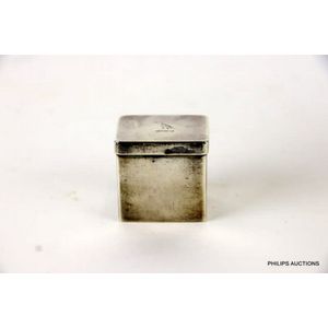 A sterling silver box, unidentified maker (mark rubbed),…