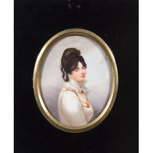 English school, 1826 miniature of a lady signed & dated…