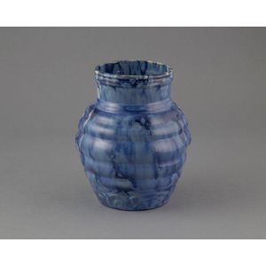 Temuka Art Deco Maori Motif Blue Vase - Temuka - Ceramics