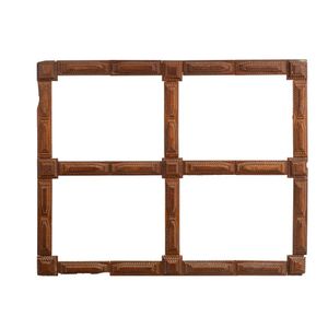 A tramp art four-sectional picture frame, cigar box cedar,…