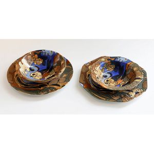 Frederick Rhead, four Bursley Ware Amstel dishes, of different…