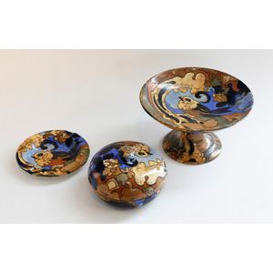 Frederick Rhead, three Bursley Ware Amstel vessels, including a…