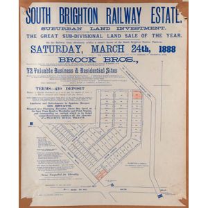 Land Sale Posters: 'South Brighton Railway Estate' March 1888;,…