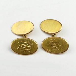 G.T. Young of Dunedin New Zealand colonial pair of 15ct. yellow…