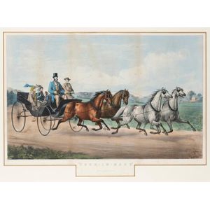 Currier & Ives, Four-In-Hand, colour lithograph, published by…