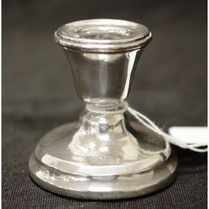 Vintage silver candle holder Birmingham hallmarks rubbed,…