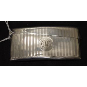 George V sterling silver card case Chester 1912, maker's mark…