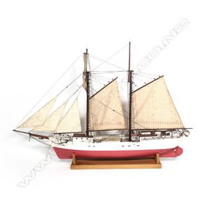 A model of the topsail schooner 'Huia', she sailed around New…