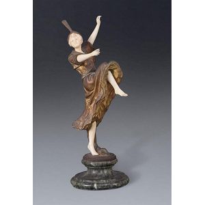 Georges Omerth, 1895-1925 a bronze and ivory figure of a dancer,…