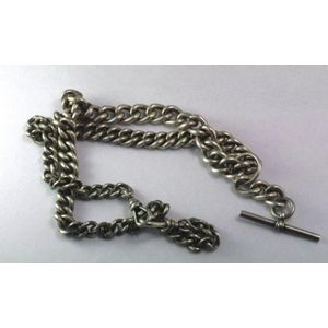 Hallmarked Silver Graduated Fob Chain - 50cm Length - Necklace/Chain ...