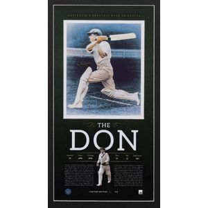 Limited Edition Don Bradman Print Signed In Gold - Sporting - Cricket ...