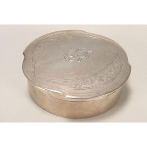 19th century Russian silver box and Cover,.c1894 of shaped…
