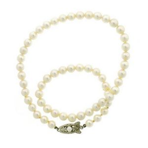 mikimoto pearls pearl necklace necklaces japan cultured akoya mm fine round lustre colour silver