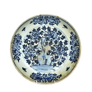 Three Octagonal Chinese Plates Six Character Mark fashion in Underglaze Blue