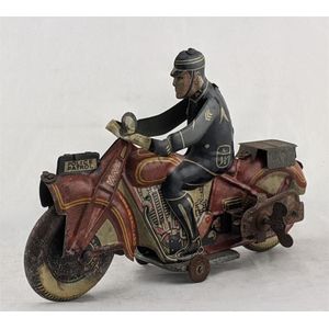 Mettoy, England, tin plate litho wind up Police patrol…
