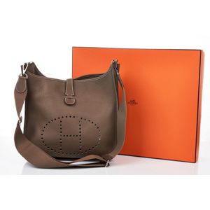 Hermes Evelyne III Togo Leather Crossbody Bag Orange Replica Sale Online  With Cheap Price