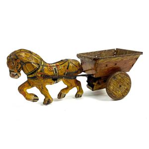 Marx toys, Great Britain, horse & cart tin plate litho wind up…