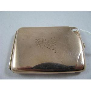Stirling silver matchbox, rectangular form, plain, hinged lid…
