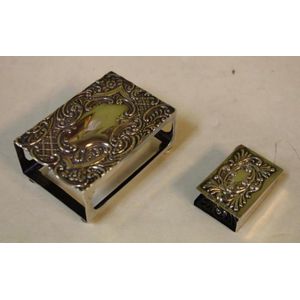 Two sterling silver matchbox holders, hallmarked Birmingham…