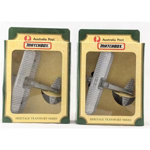 Two Australia post Collectable models. No 5 bi plane Matchbox,…