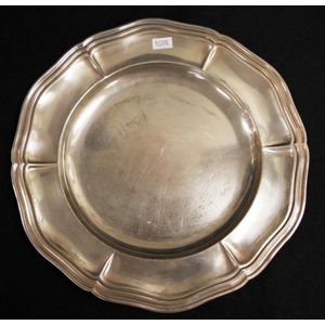 French Odiot Silver Plate with Ribbed Edging - Trays, Salvers, Waiters ...