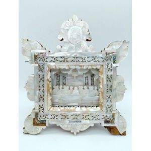 Diarama 'The last Supper' religious Diarama, carved mother of…