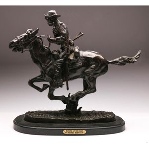 Bronze after Frederick Remington, trooper of the plains, height…