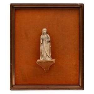 A Dieppe carved ivory female saint statue, 17th/18th century,…