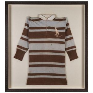 Bill Kelly's Australian test Team jersey, 1914, with a kangaroo…