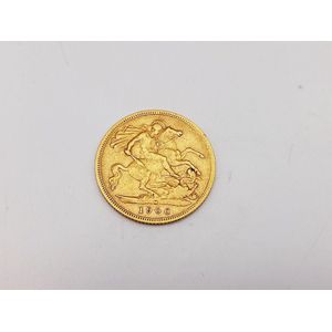 1900 half gold sovereign, St George and the dragon