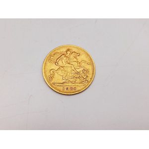 1900 half gold sovereign, St George and the dragon