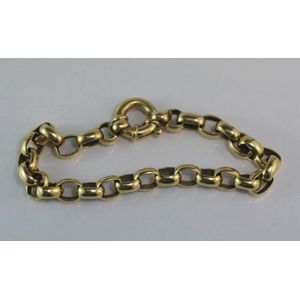 9ct gold belcher link bracelet with bolt clasp weight approx 20…