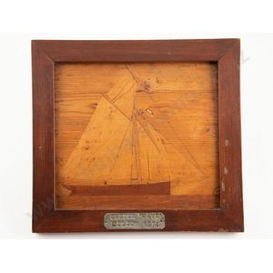 Interesting late 19th century framed marquetry panel of the…