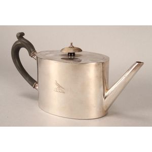 English 19th century silver plate teapot, by Elkington, with…