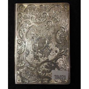 Victorian silver plate lady's aide memoire engraved decoration…