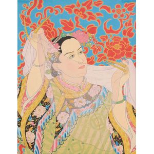 Paul Jacoulet (1896-1960), Les Perles. Manchukuo, woodblock…