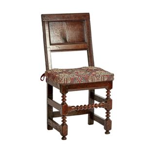 Sold at Auction: A pair of Jacobean style straight back chairs