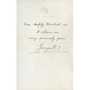 King George V (1865-1936, King from 1910 until his death), nice…