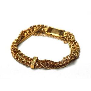 An antique 15ct yellow gold Albertina bracelet, circa 1890, a…